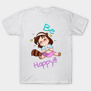 ´Tanuki Girl Happy T-Shirt